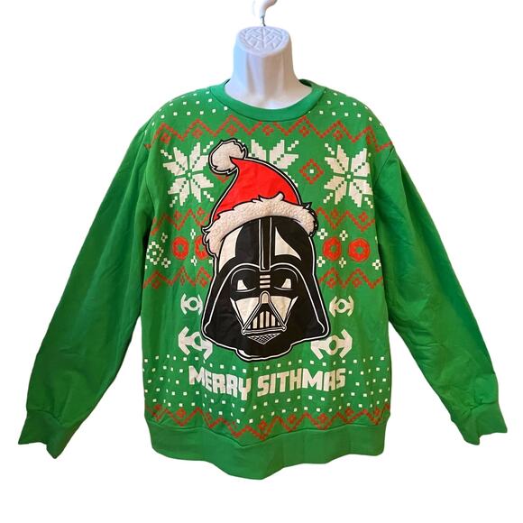 Star Wars Darth Vader MERRY SITHMAS Ugly Christmas Sweatshirt Size XL WORN ONCE - Picture 1 of 6